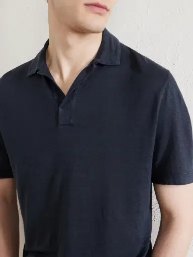 Canali Linen Polo Shirt - Men | Thumbnail 5 Canali Linen Polo Shirt - Men | Thumbnail 5