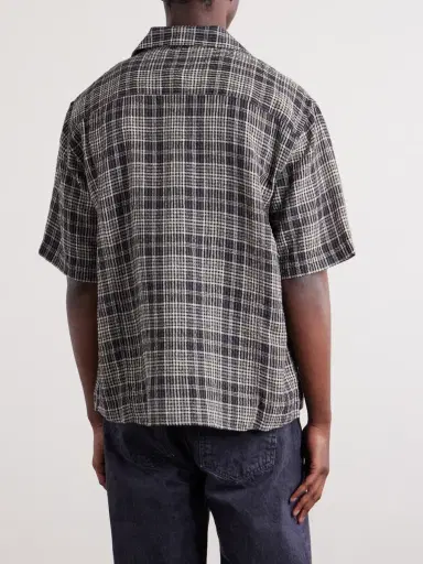 Corridor Camp-Collar Checked Seersucker Shirt - Men | Thumbnail 4