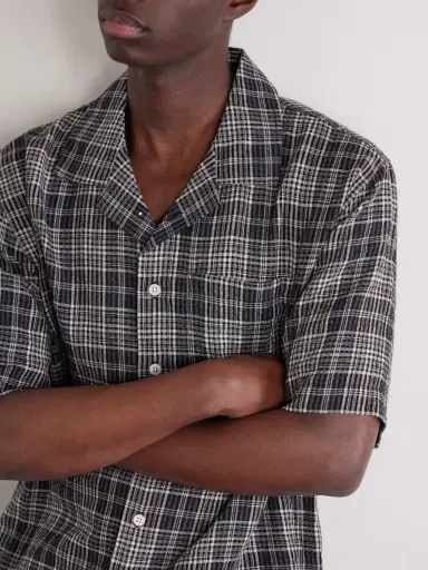 Corridor Camp-Collar Checked Seersucker Shirt - Men | Thumbnail 5