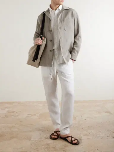 Canali Linen Overshirt - Men | Thumbnail 2