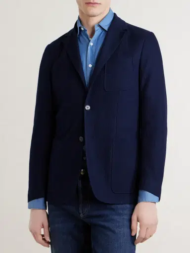 Canali Textured-Cotton Blazer - Men | Thumbnail 3