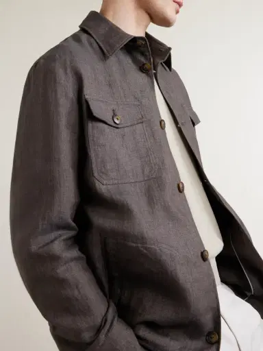 Canali Linen Overshirt - Men | Thumbnail 5
