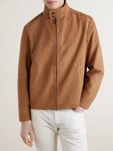 Canali Suede Harrington Jacket - Men | Thumbnail 3