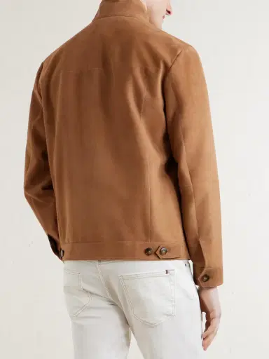 Canali Suede Harrington Jacket - Men | Thumbnail 4