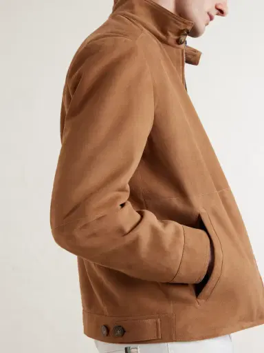 Canali Suede Harrington Jacket - Men | Thumbnail 5