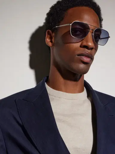 Oliver Peoples R-17 Aviator-Style Silver-Tone Sunglasses - Men | Thumbnail 5