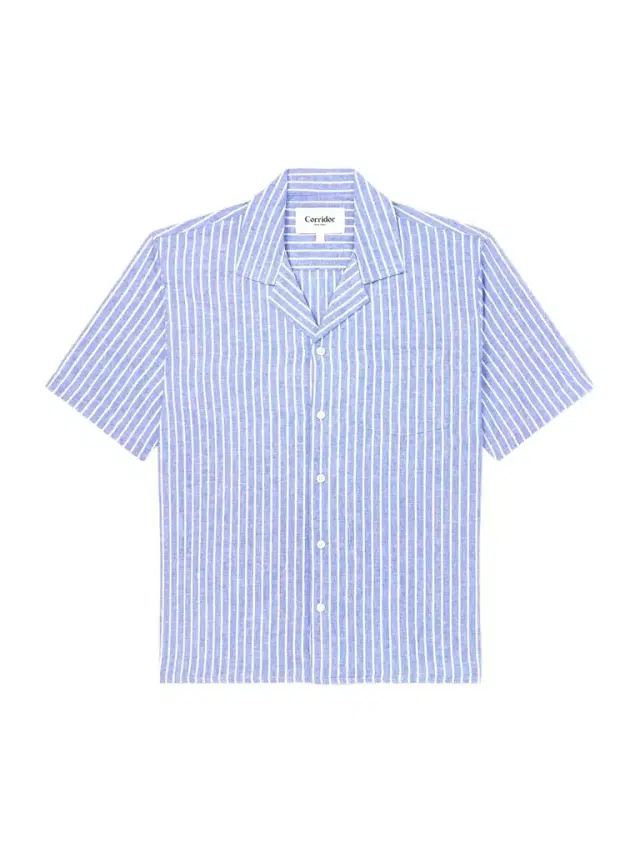 Camp-Collar Striped Linen and Cotton-Blend Shirt - Men