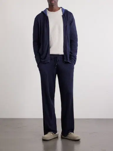 PIACENZA 1733 Straight-Leg Silk and Linen-Blend Drawstring Sweatpants - Men | Thumbnail 2 PIACENZA 1733 Straight-Leg Silk and Linen-Blend Drawstring Sweatpants - Men | Thumbnail 2
