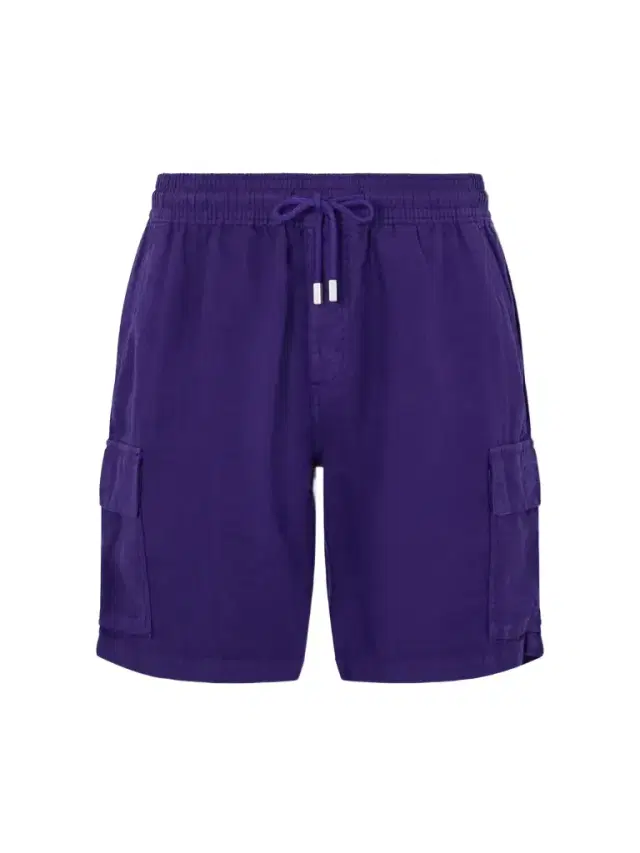 Straight-Leg Linen Drawstring Cargo Shorts - Men