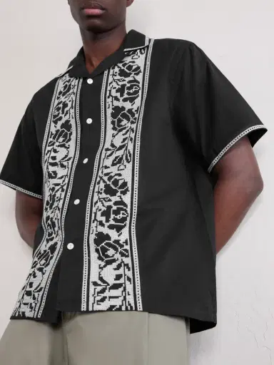 Portuguese Flannel Convertible-Collar Embroidered Cotton Shirt - Men | Thumbnail 5 Portuguese Flannel Convertible-Collar Embroidered Cotton Shirt - Men | Thumbnail 5