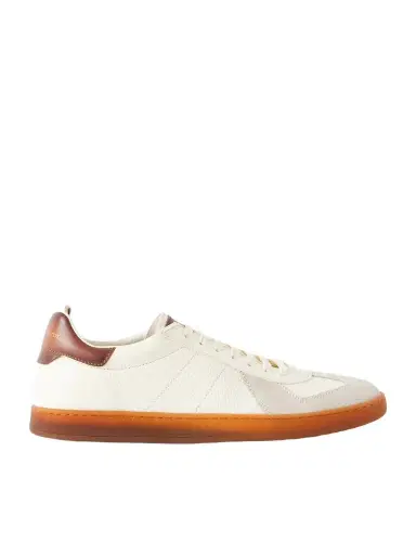 Officine Creative Militia 001 Suede-Trimmed Full-Grain Deerskin Sneakers - Men | Thumbnail 1 Officine Creative Militia 001 Suede-Trimmed Full-Grain Deerskin Sneakers - Men | Thumbnail 1