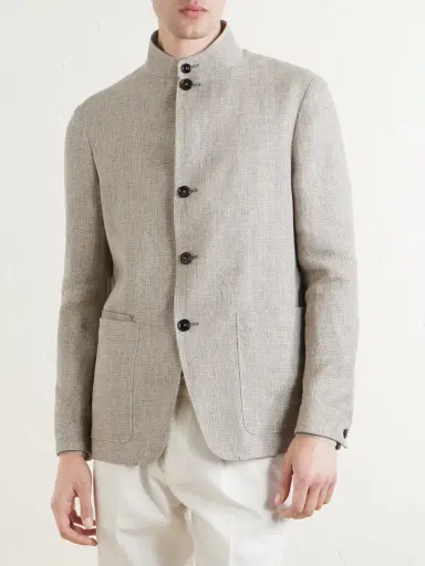 Zegna Textured-Linen Jacket - Men | Thumbnail 3