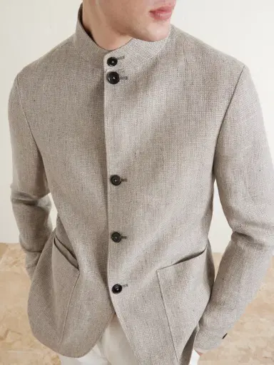 Zegna Textured-Linen Jacket - Men | Thumbnail 5
