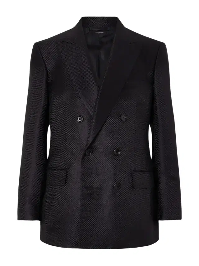 Tom Ford Double-Breasted Silk-Hopsack Blazer - Men