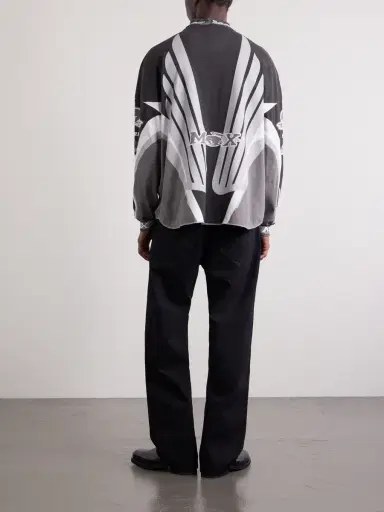 SAINT Mxxxxxx Printed Cotton-Jersey Sweater - Men | Thumbnail 4