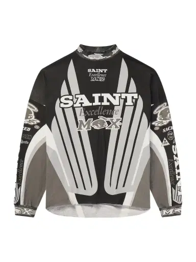 SAINT Mxxxxxx Printed Cotton-Jersey Sweater - Men | Thumbnail 1