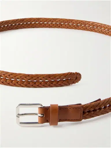 Tom Ford 2cm Woven Leather Belt - Men | Thumbnail 3