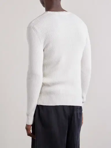 Our Legacy Ribbed Knit Silk Sweater - Men | Thumbnail 4