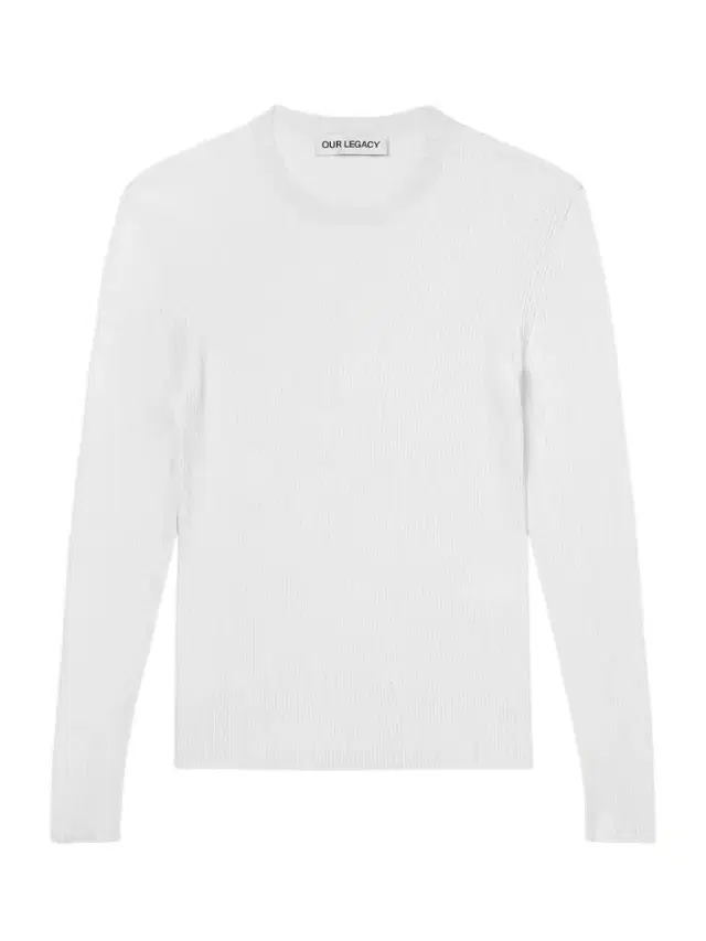Ribbed Knit Silk Sweater - Men