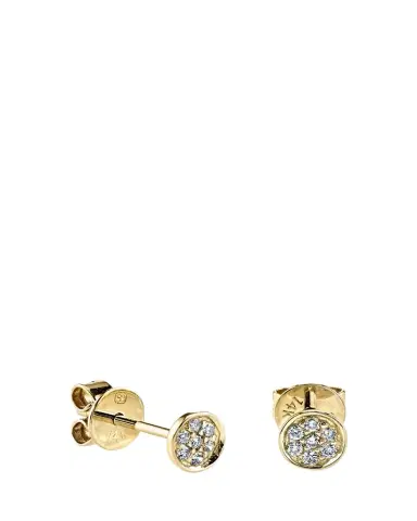 Sydney Evan Single Pave Diamond Disc Stud Earring | Thumbnail 1