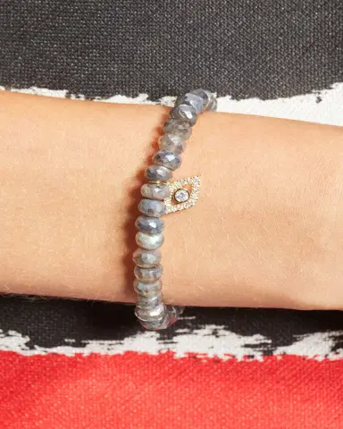 Sydney Evan Mystic Labradorite and Diamond Evil Eye Bracelet | Thumbnail 2 Sydney Evan Mystic Labradorite and Diamond Evil Eye Bracelet | Thumbnail 2