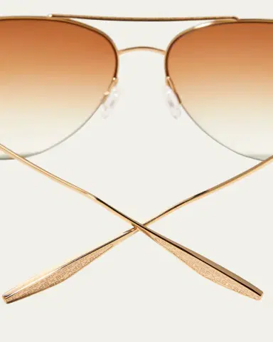 BARTON PERREIRA Chevalier Semi-Rimless Metal Aviator Sunglasses | Thumbnail 5