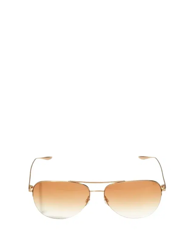 Barton Perreira Chevalier Semi-Rimless Metal Aviator Sunglasses