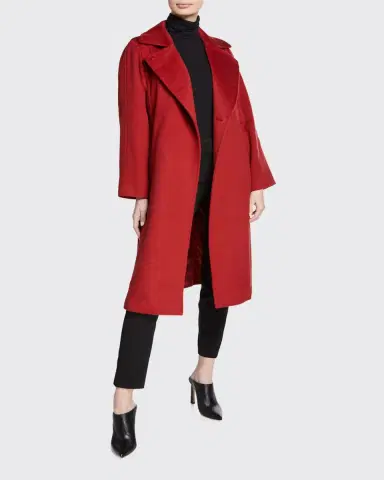 Max Mara Manuela Camel Hair Belted Wrap Coat | Thumbnail 2