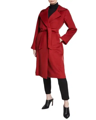 Max Mara Manuela Camel Hair Belted Wrap Coat | Thumbnail 1