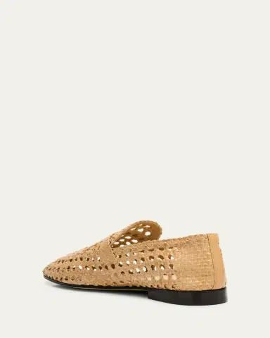 Loro Piana Woven Leather Slip-On Loafers | Thumbnail 4