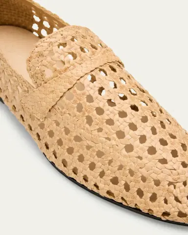 Loro Piana Woven Leather Slip-On Loafers | Thumbnail 5