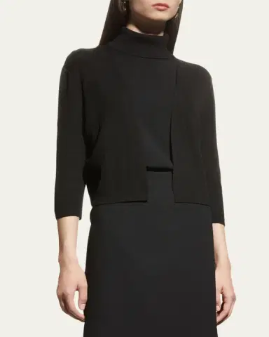Lafayette 148 New York Cropped Open-Front Cardigan | Thumbnail 4