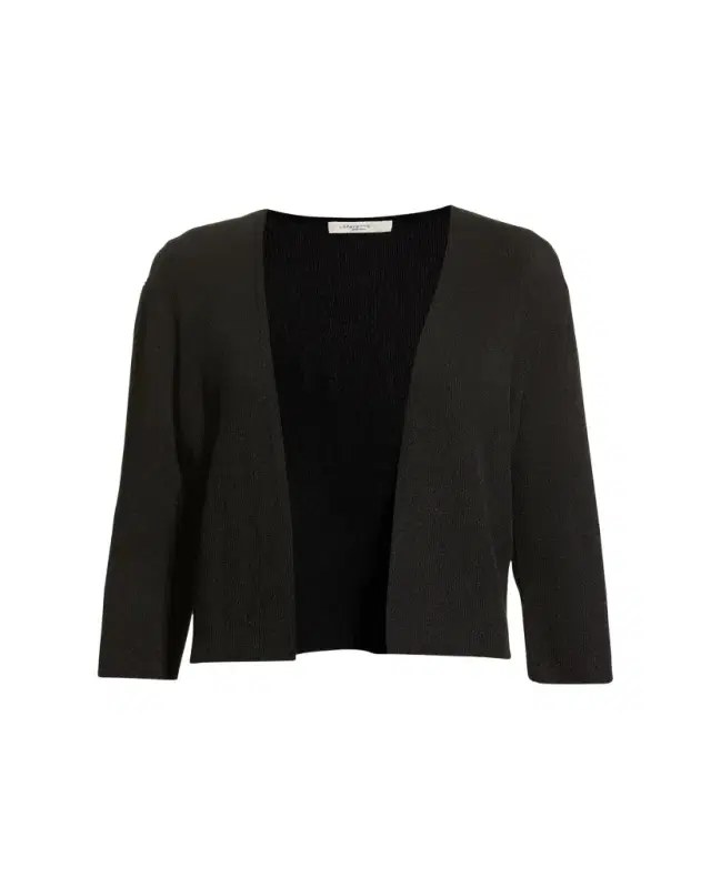 Cropped Open-Front Cardigan