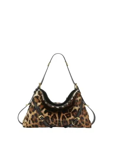 Givenchy Voyou Medium Leopard-Print Goat Hair Shoulder Bag | Thumbnail 1 Givenchy Voyou Medium Leopard-Print Goat Hair Shoulder Bag | Thumbnail 1