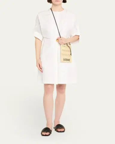 Loewe x Paula's Ibiza Pocket Drawstring Raffia Crossbody Bag | Thumbnail 5