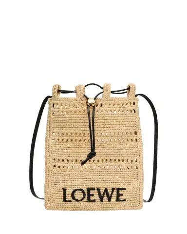 Loewe x Paula's Ibiza Pocket Drawstring Raffia Crossbody Bag | Thumbnail 1