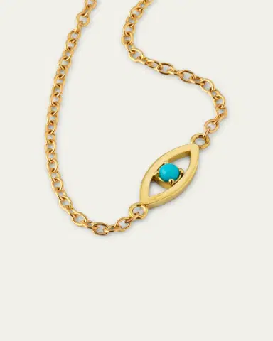Jennifer Meyer Mini Open Evil Eye Bracelet with Turquoise | Thumbnail 3 Jennifer Meyer Mini Open Evil Eye Bracelet with Turquoise | Thumbnail 3