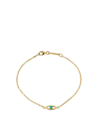 Jennifer Meyer Mini Open Evil Eye Bracelet with Turquoise | Thumbnail 1 Jennifer Meyer Mini Open Evil Eye Bracelet with Turquoise | Thumbnail 1
