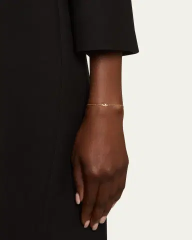 Jennifer Meyer Mini Open Evil Eye Bracelet with Diamond | Thumbnail 2 Jennifer Meyer Mini Open Evil Eye Bracelet with Diamond | Thumbnail 2