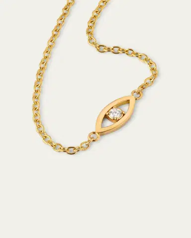 Jennifer Meyer Mini Open Evil Eye Bracelet with Diamond | Thumbnail 3 Jennifer Meyer Mini Open Evil Eye Bracelet with Diamond | Thumbnail 3