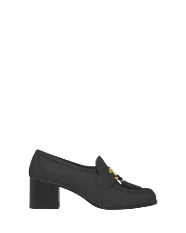 Valentino Garavani 60mm VLogo Signature Leather Block-Heel Penny Loafers | Thumbnail 1 Valentino Garavani 60mm VLogo Signature Leather Block-Heel Penny Loafers | Thumbnail 1
