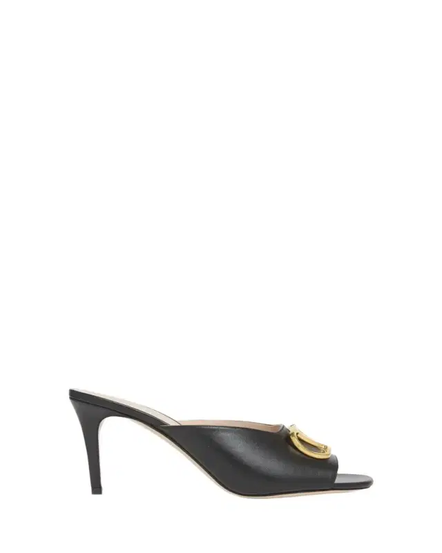 Valentino Garavani 80mm VLogo Signature Leather Mule Pumps