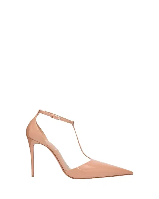 110mm Kate Max Patent Leather T-Strap Pumps