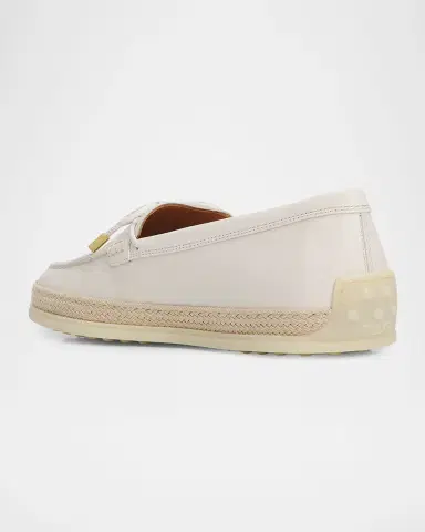 Tod's Leather and Raffia Loafers | Thumbnail 8 Tod's Leather and Raffia Loafers | Thumbnail 8
