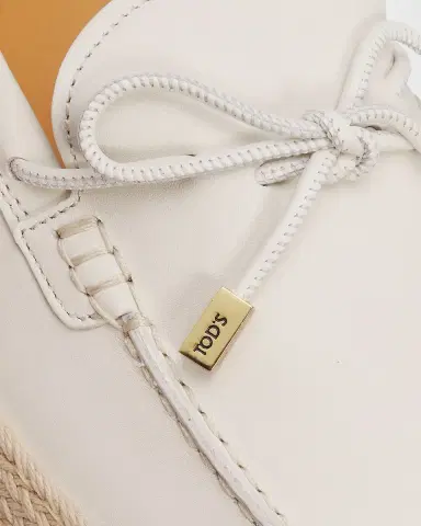Tod's Leather and Raffia Loafers | Thumbnail 9 Tod's Leather and Raffia Loafers | Thumbnail 9