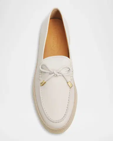 Tod's Leather and Raffia Loafers | Thumbnail 10 Tod's Leather and Raffia Loafers | Thumbnail 10