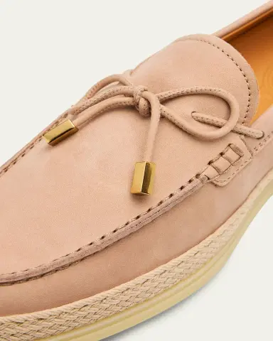 Tod's Nubuck Suede and Raffia Loafers | Thumbnail 3 Tod's Nubuck Suede and Raffia Loafers | Thumbnail 3