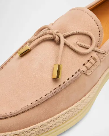 Tod's Nubuck Suede and Raffia Loafers | Thumbnail 5 Tod's Nubuck Suede and Raffia Loafers | Thumbnail 5