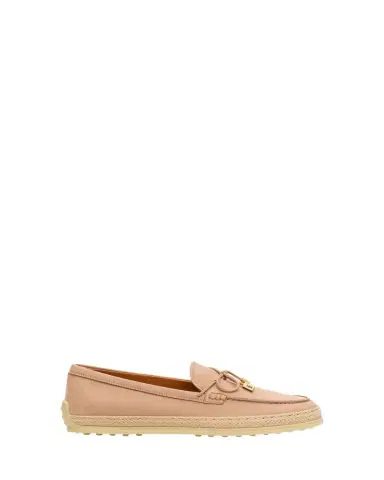 Tod's Nubuck Suede and Raffia Loafers | Thumbnail 1 Tod's Nubuck Suede and Raffia Loafers | Thumbnail 1