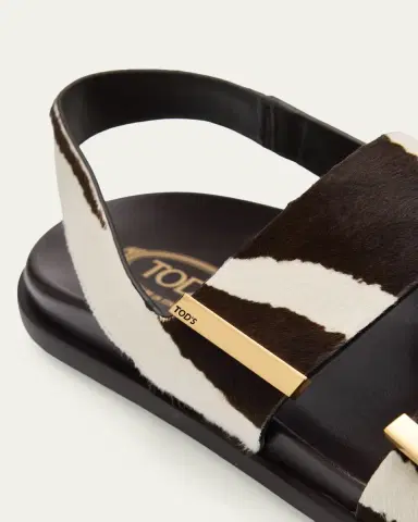 Tod's Zebra-Printed Calf Hair Slingback Sandals | Thumbnail 5 Tod's Zebra-Printed Calf Hair Slingback Sandals | Thumbnail 5